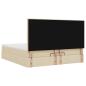 Preview: Ottoman-Bett mit Matratze Creme 160x200 cm Stoff