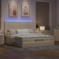 Preview: Ottoman-Bett mit Matratze Creme 160x200 cm Stoff