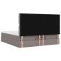 Preview: Ottoman-Bett mit Matratze Taupe 160x200 cm Stoff