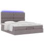 Preview: Ottoman-Bett mit Matratze Taupe 160x200 cm Stoff