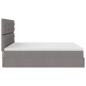 Preview: Ottoman-Bett mit Matratze Taupe 160x200 cm Stoff