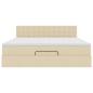 Preview: Ottoman-Bett mit Matratze Creme 160x200 cm Stoff