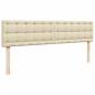 Preview: Ottoman-Bett mit Matratze Creme 160x200 cm Stoff