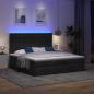 Preview: Ottoman-Bett mit Matratze Schwarz 180x200 cm Stoff