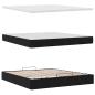 Preview: ARDEBO.de - Ottoman-Bett mit Matratze Schwarz 180x200 cm Samt