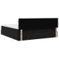 Preview: Ottoman-Bett mit Matratze Schwarz 180x200 cm Samt