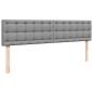Preview: Ottoman-Bett mit Matratze Hellgrau 180x200 cm Stoff