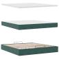 Preview: Ottoman-Bett mit Matratze Dunkelgrün 180x200 cm Samt