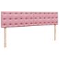 Preview: Ottoman-Bett mit Matratze Rosa 180x200 cm Samt