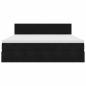 Preview: Ottoman-Bett mit Matratze Schwarz 180x200 cm Samt