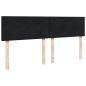 Preview: Ottoman-Bett mit Matratze Schwarz 180x200 cm Samt
