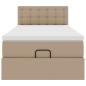 Preview: Ottoman-Bett mit Matratze Cappuccino-Braun 90x200 cm Kunstleder