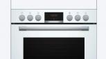 Preview: Bosch HND411LW63 EEK: A+ Einbau-Herd-Set mit Elektro-Kochfeld (HEA513BW3 + NKN645GA2E), 60 cm breit, 71 L, 3D-Heißluft, Versenkknebel, Kindersicherung, Rahmen aufliegend, schwarz