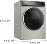 Preview: Bosch WGB2560X1 Serie 8 10kg Frontlader Waschmaschine, 60 cm breit, 1600 U/Moin, AquaStop, Fleckenautomatik, 4D Wash System, Nachlegefunktion, Silber-inox
