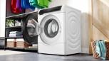 Preview: Bosch WNC254A40 Serie 8 10,5/6 kg, Waschtrockner, 1400 U/Min, Fleckenautomatik, EcoSilence Drive, AquaStop, Auto Dry, Home Connect, weiß