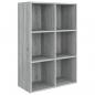 Preview: Bücherregal/Sideboard Grau Sonoma 66x30x98 cm Holzwerkstoff
