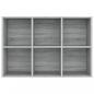 Preview: Bücherregal/Sideboard Grau Sonoma 66x30x98 cm Holzwerkstoff
