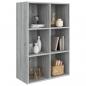 Preview: Bücherregal/Sideboard Grau Sonoma 66x30x98 cm Holzwerkstoff