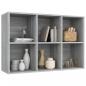 Preview: Bücherregal/Sideboard Grau Sonoma 66x30x98 cm Holzwerkstoff