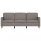 Preview: 3-Sitzer-Sofa Taupe 180 cm Stoff