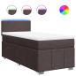Preview: Boxspringbett mit Matratze Dunkelbraun 90x200 cm Stoff