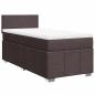Preview: Boxspringbett mit Matratze Dunkelbraun 90x200 cm Stoff