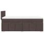 Preview: Boxspringbett mit Matratze Dunkelbraun 90x200 cm Stoff
