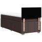 Preview: Boxspringbett mit Matratze Dunkelbraun 90x200 cm Stoff
