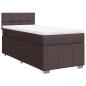 Preview: Boxspringbett mit Matratze Dunkelbraun 90x200 cm Stoff