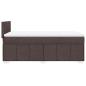 Preview: Boxspringbett mit Matratze Dunkelbraun 90x200 cm Stoff