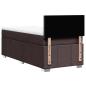Preview: Boxspringbett mit Matratze Dunkelbraun 90x200 cm Stoff