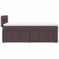 Preview: Boxspringbett mit Matratze Dunkelbraun 90x200 cm Stoff