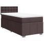 Preview: Boxspringbett mit Matratze Dunkelbraun 90x200 cm Stoff