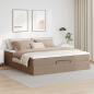 Preview: Ottoman-Bett mit Matratzen Cappuccino 200x200cm Kunstleder