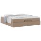 Preview: Ottoman-Bett mit Matratzen Cappuccino 200x200cm Kunstleder