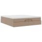Preview: Ottoman-Bett mit Matratzen Cappuccino 200x200cm Kunstleder