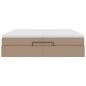 Preview: Ottoman-Bett mit Matratzen Cappuccino 200x200cm Kunstleder