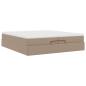 Preview: Ottoman-Bett mit Matratzen Cappuccino 200x200cm Kunstleder
