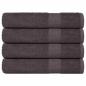 Preview: ARDEBO.de - Saunatücher 4 Stk. Anthrazit 80x200 cm 360 g/m² 100% Baumwolle