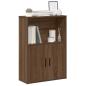 Preview: ARDEBO.de - Bücherregal Braun Eichen-Optik 60x24x85 cm Holzwerkstoff