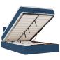 Preview: Ottoman-Bett mit Matratze Blau 120x190 cm Stoff