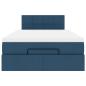 Preview: Ottoman-Bett mit Matratze Blau 120x190 cm Stoff