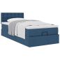 Preview: Ottoman-Bett mit Matratze Blau 90x200 cm Stoff