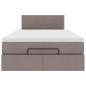 Preview: Ottoman-Bett mit Matratze Taupe 120x200 cm Stoff