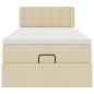 Preview: Ottoman-Bett mit Matratze Creme 90x190 cm Stoff