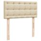 Preview: Ottoman-Bett mit Matratze Creme 90x190 cm Stoff