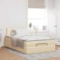 Preview: Ottoman-Bett mit Matratze Creme 120x190 cm Stoff