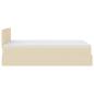 Preview: Ottoman-Bett mit Matratze Creme 120x190 cm Stoff