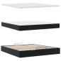 Preview: Ottoman-Bett mit Matratze Schwarz 200x200 cm Kunstleder