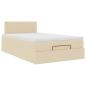 Preview: Ottoman-Bett mit Matratze Creme 120x200 cm Stoff